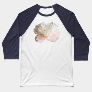 Pale Pink Peony Flower Baseball T-Shirt